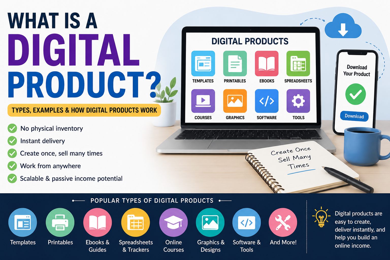 What Is a Digital Product? Types, Examples & How Digital Products Work - DigiDown